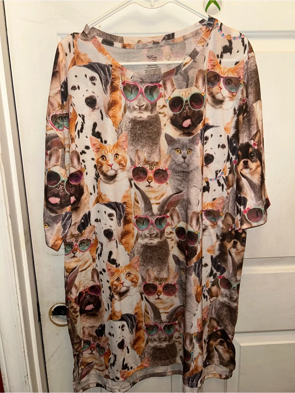 Secret Treasures Multicolor Cats & Dogs Print Tunic